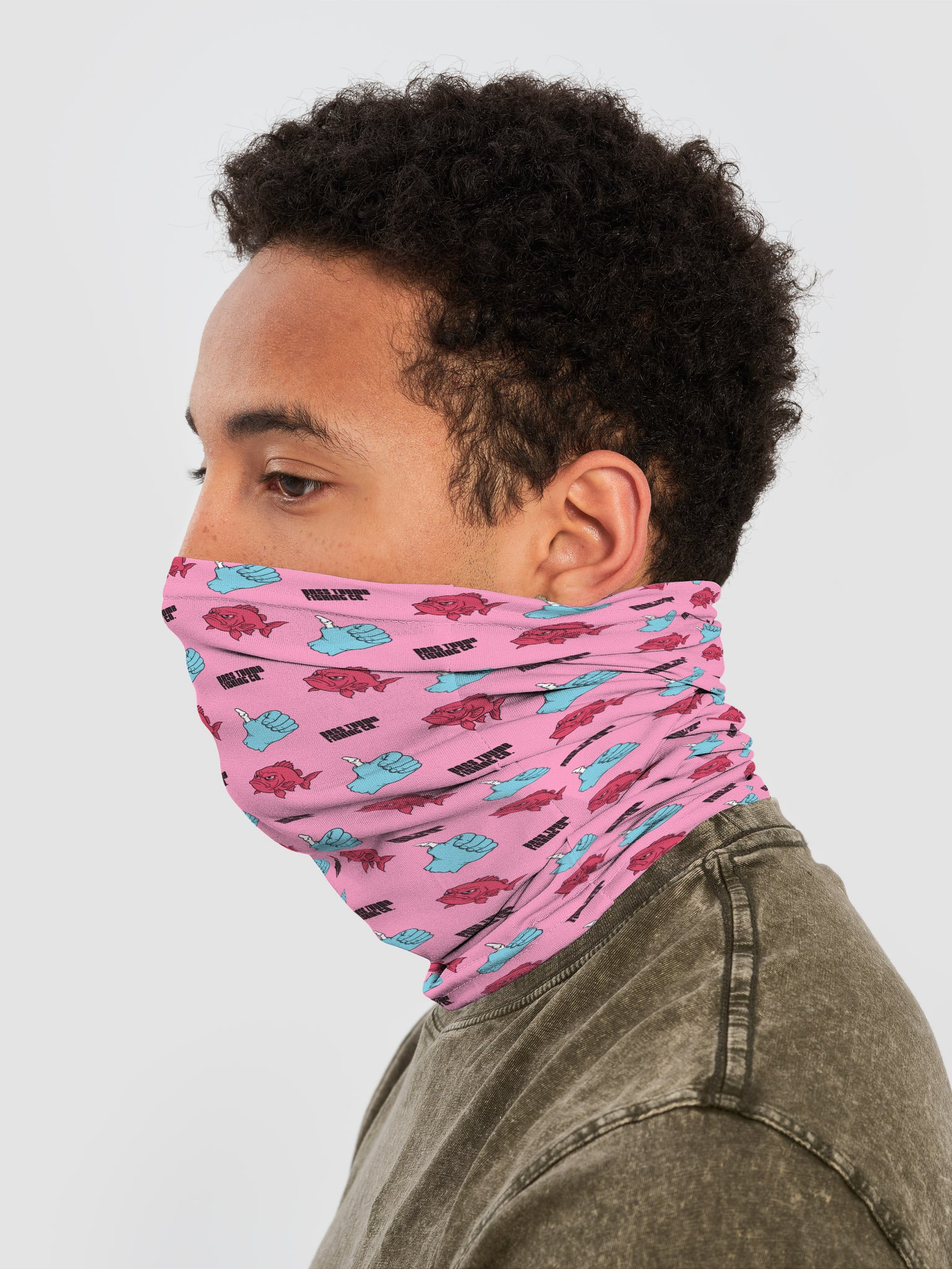 BTFC Pink Pattern Neck Gaiter product image (3)