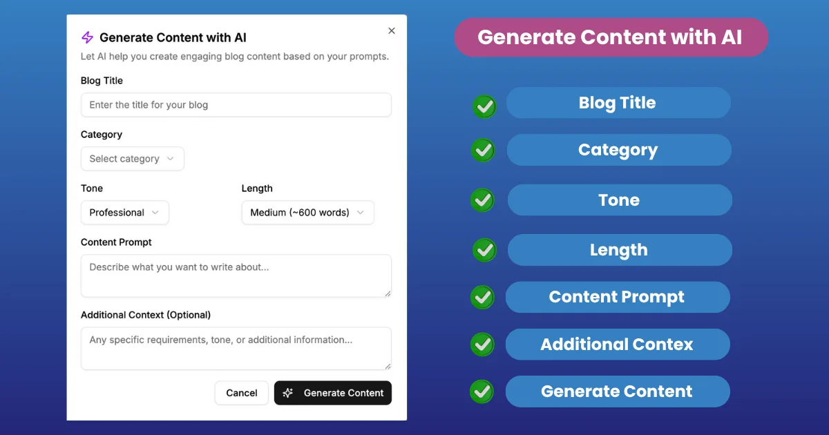 InkGenius - AI Blog Creation Platform | Complete SaaS Solution | Next.js + Node.js + AI Integration product image (10)
