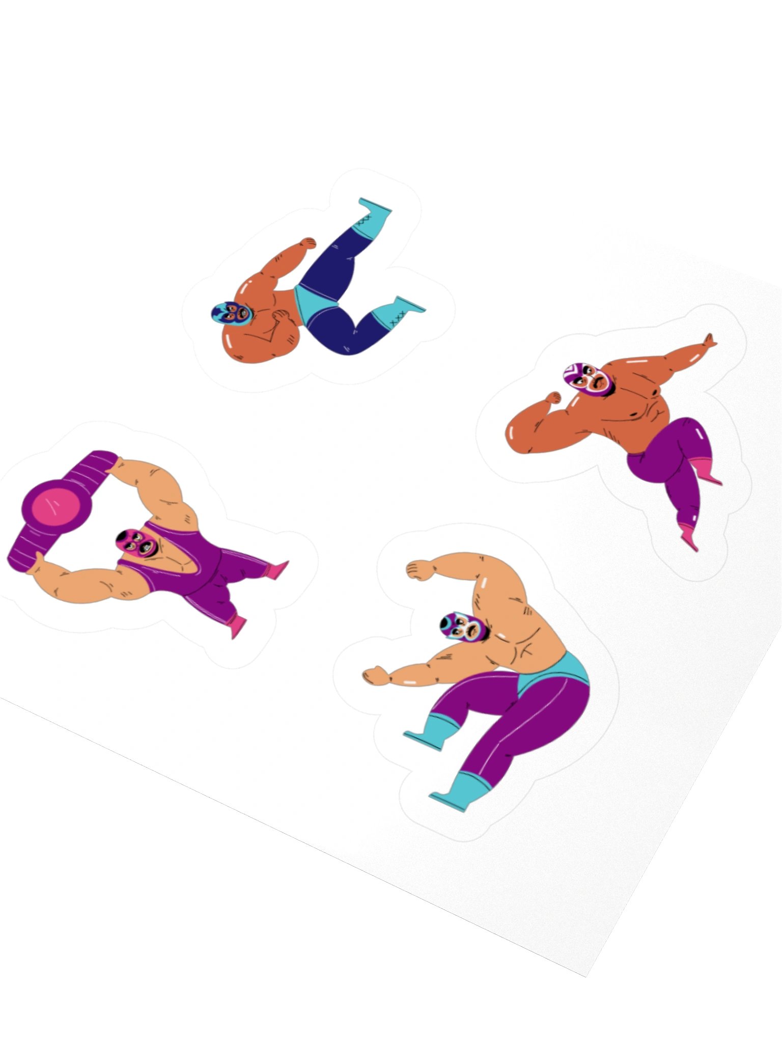 Luchador Kiss Cut Sticker Set product image (5)