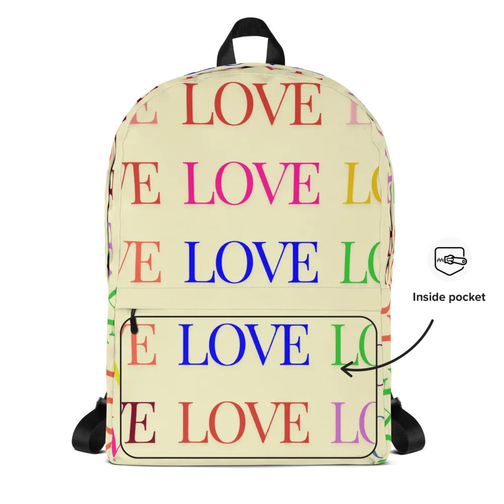 Love Grid All-Over Print Backpack product image (10)