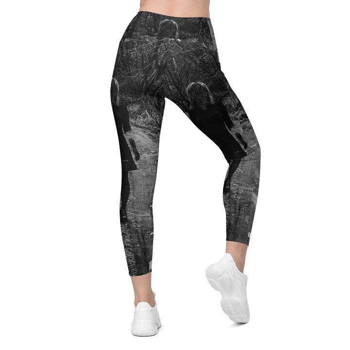 'Music For Horror Films' Sun-Protect Crossover Leggings with Pockets product image (2)