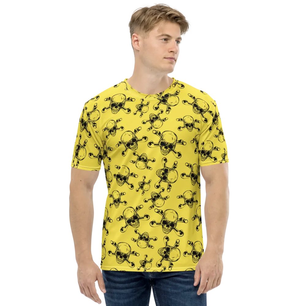 Skull & Bones - Yellow - All-Over Print Crew Neck T-Shirt product image (1)