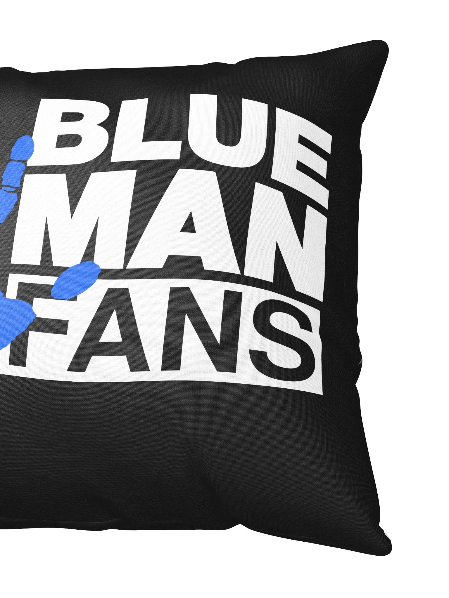 Blue Man Fans Hand Print & Welder Pillow product image (4)