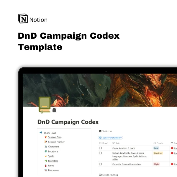 DnD Campaign Codex | Notion Template product image (1)