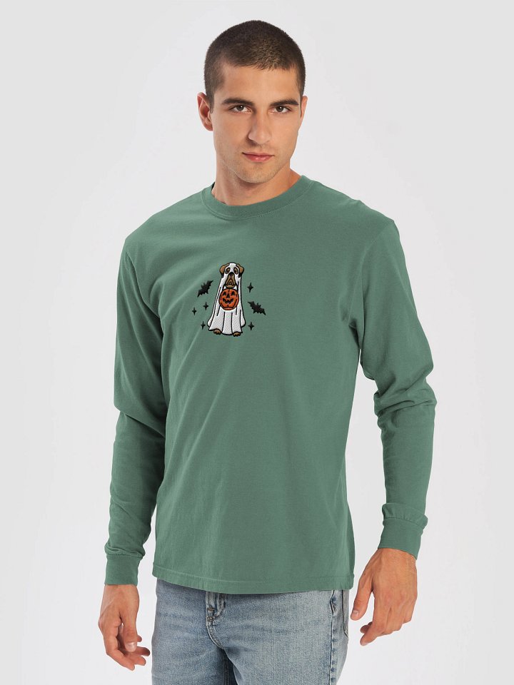 Halloween Bullmastiff(Tan) Embroidered Long-sleeved T-Shirt product image (26)