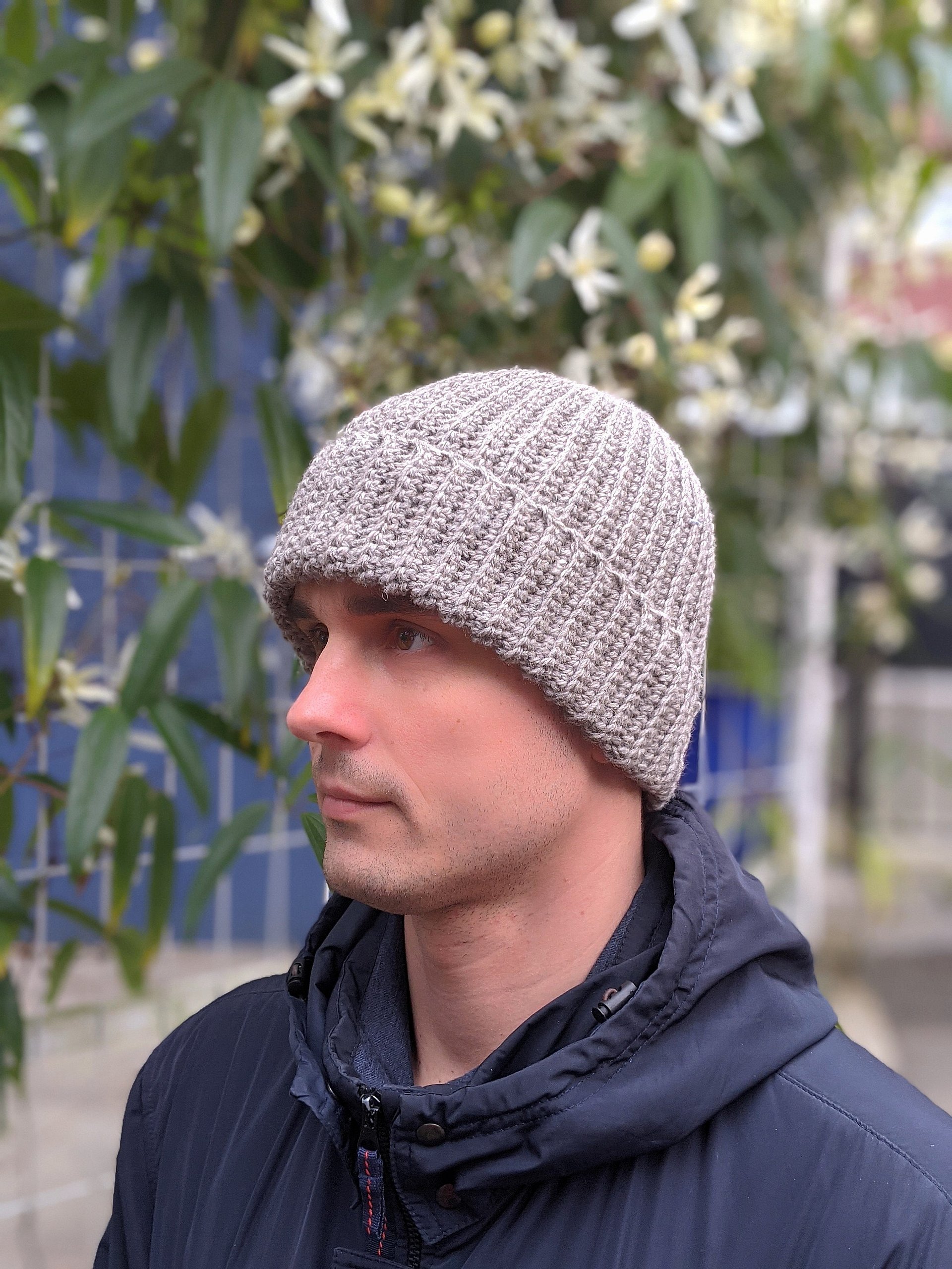 Crochet Ribbed Hat Pattern for Men & Women product image (3)