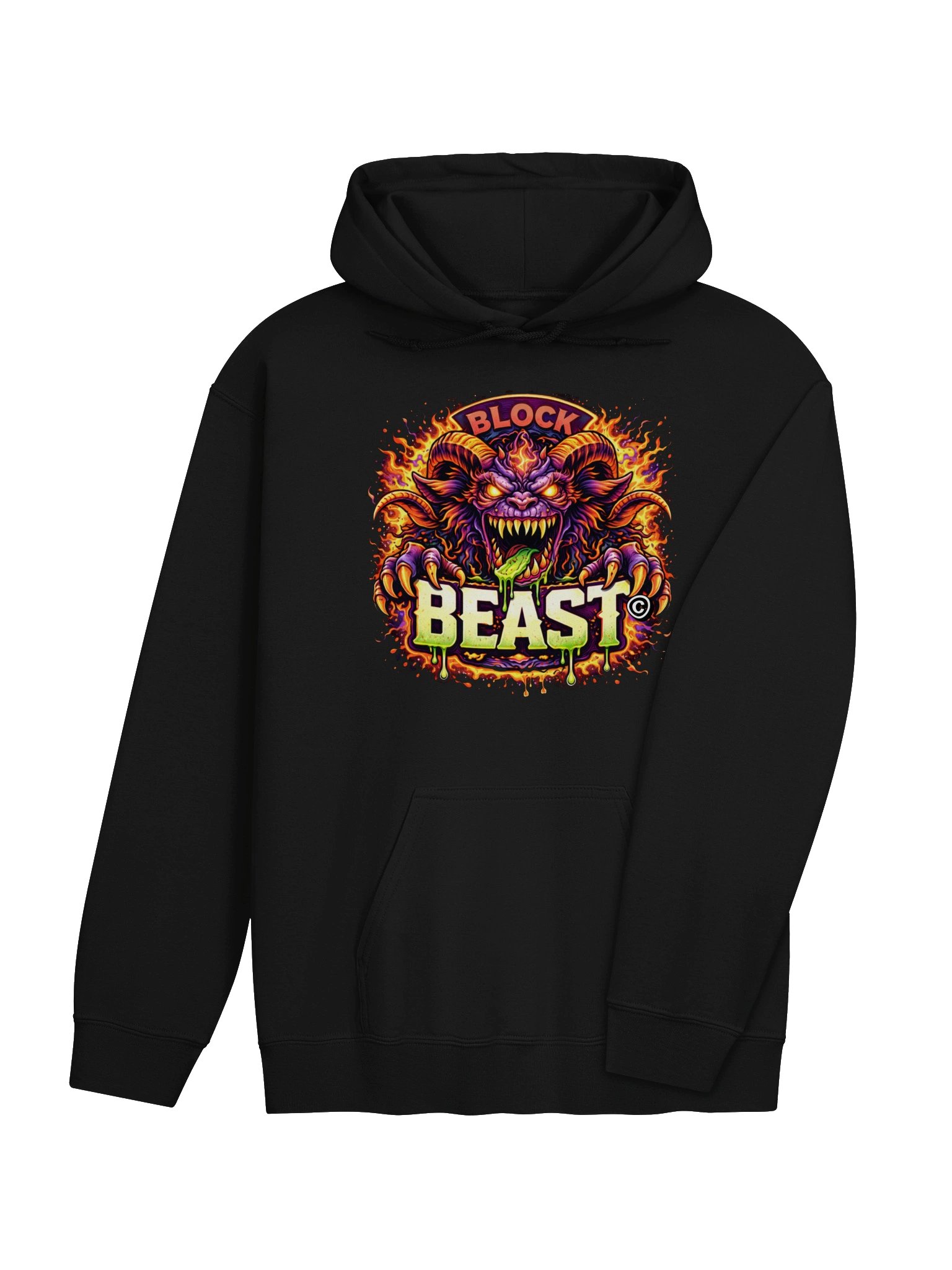 BLOCK BEAST — Neon Fury Hoodie product image (4)