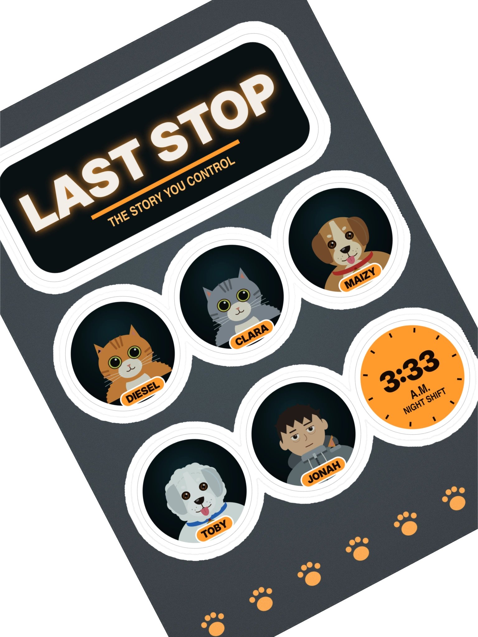 LAST STOP Sticker Pack – Sheet of 7 product image (1)