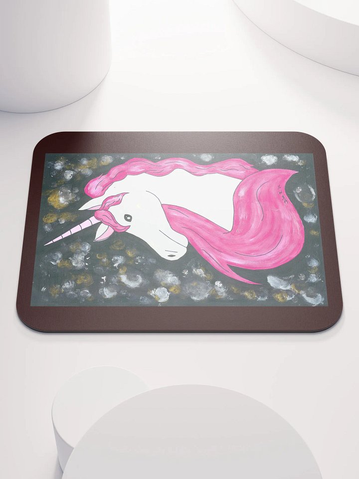 Unicorn - (art by Dina R.) - acrylic painting picture - Classic Mouse Pad product image (1)