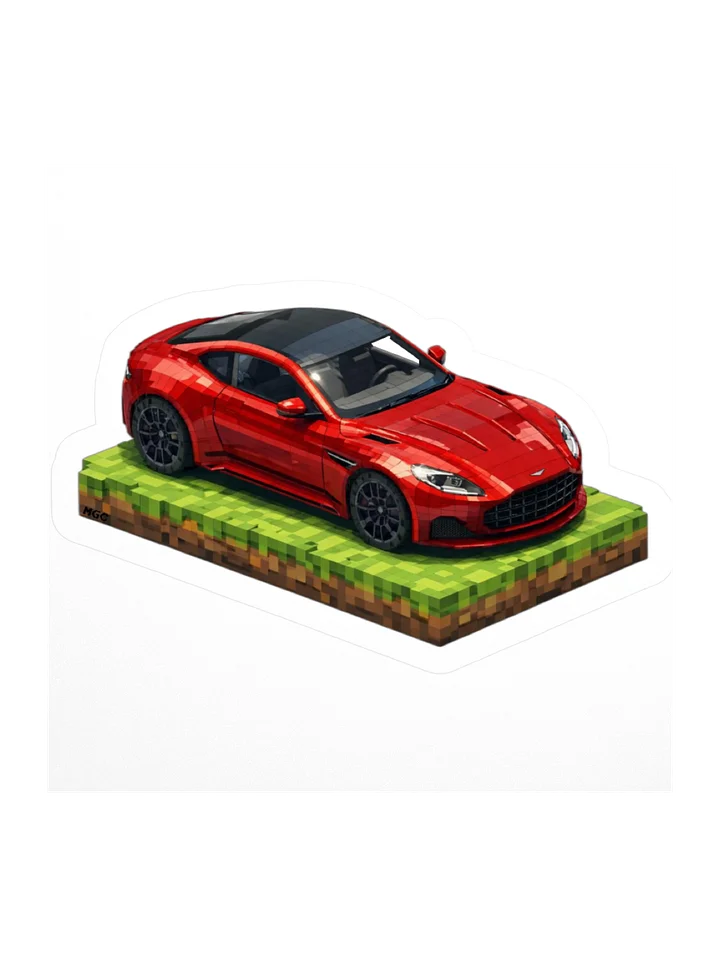 Orange Aston Martin DB12 Sticker (Pixel, Retro, Minecraft) product image (2)