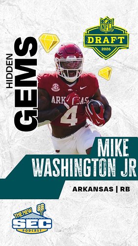 (RB) Mike Washington Jr. | NFL Draft Hidden Gems 💎

Ranked #3 RB in the 2026 NFL Draft (PFF) ‼️

2025 Stats: 167 Carries, 1,0...