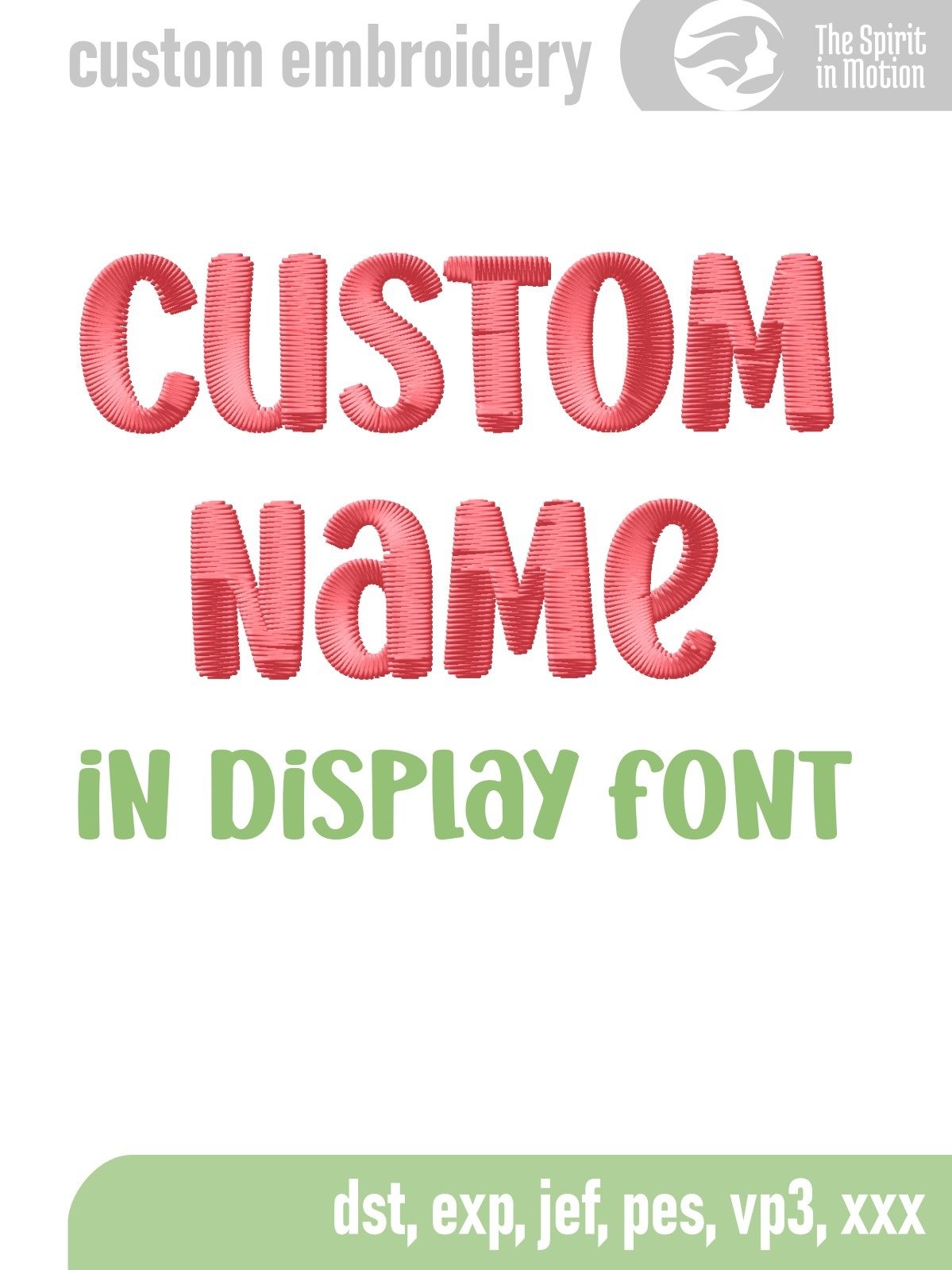 Custom Name or Text Embroidery Design in Display Font product image (1)