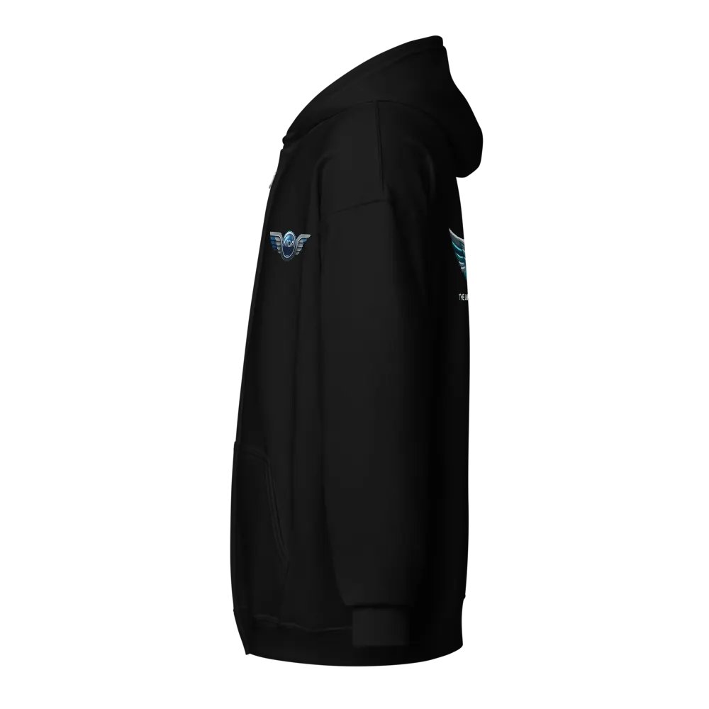 Navy Zip Hoodie - MDA Front UP Back product image (15)