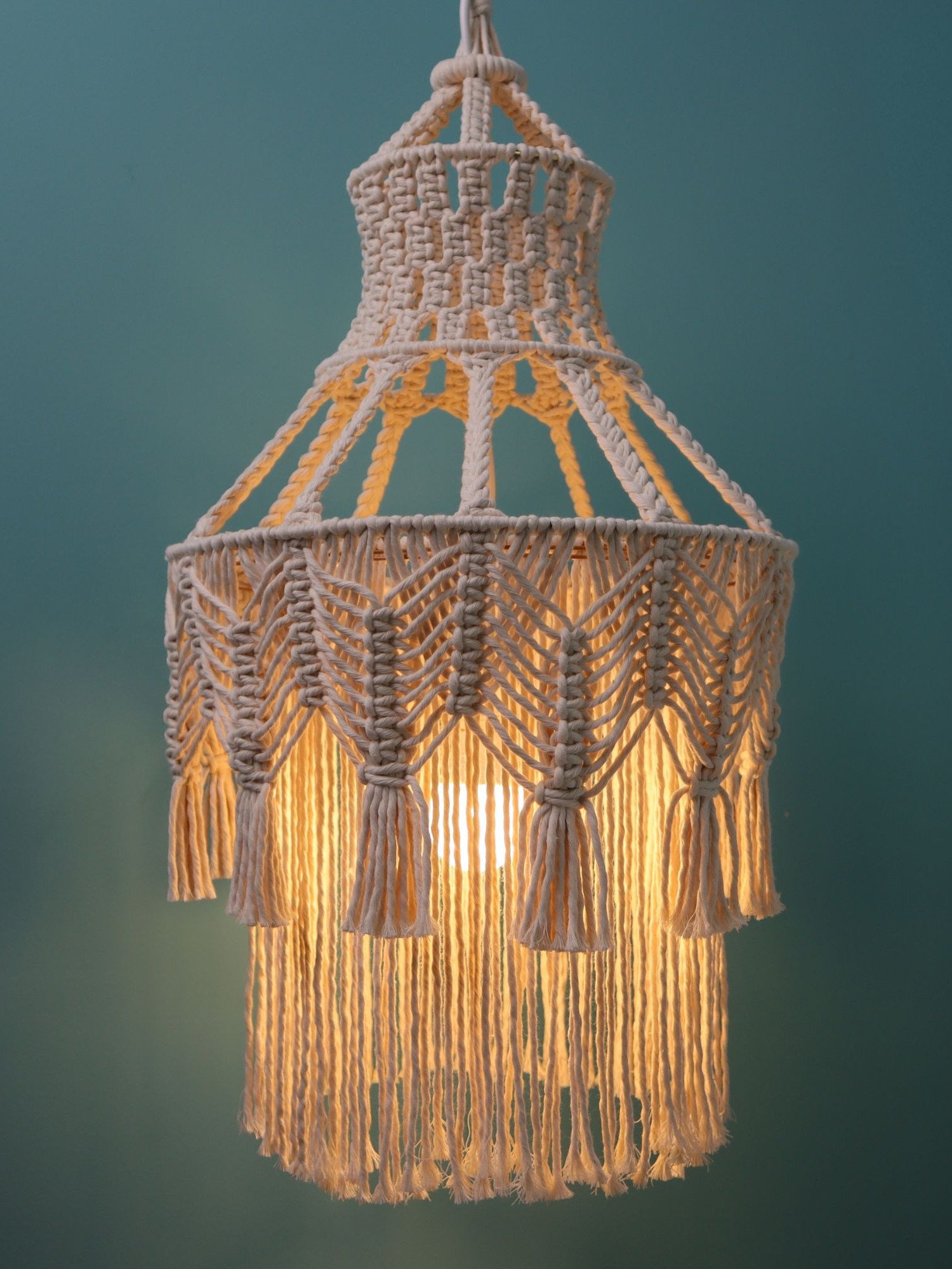 Boho Glow Macrame Chandelier (Digital PDF Pattern) product image (1)