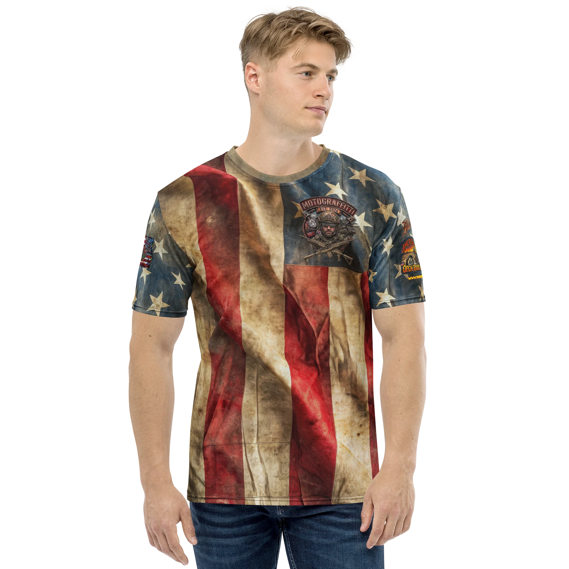MötoGraffitti "America, Open Roads - Freedom Boner" Ridin Tee product image (2)