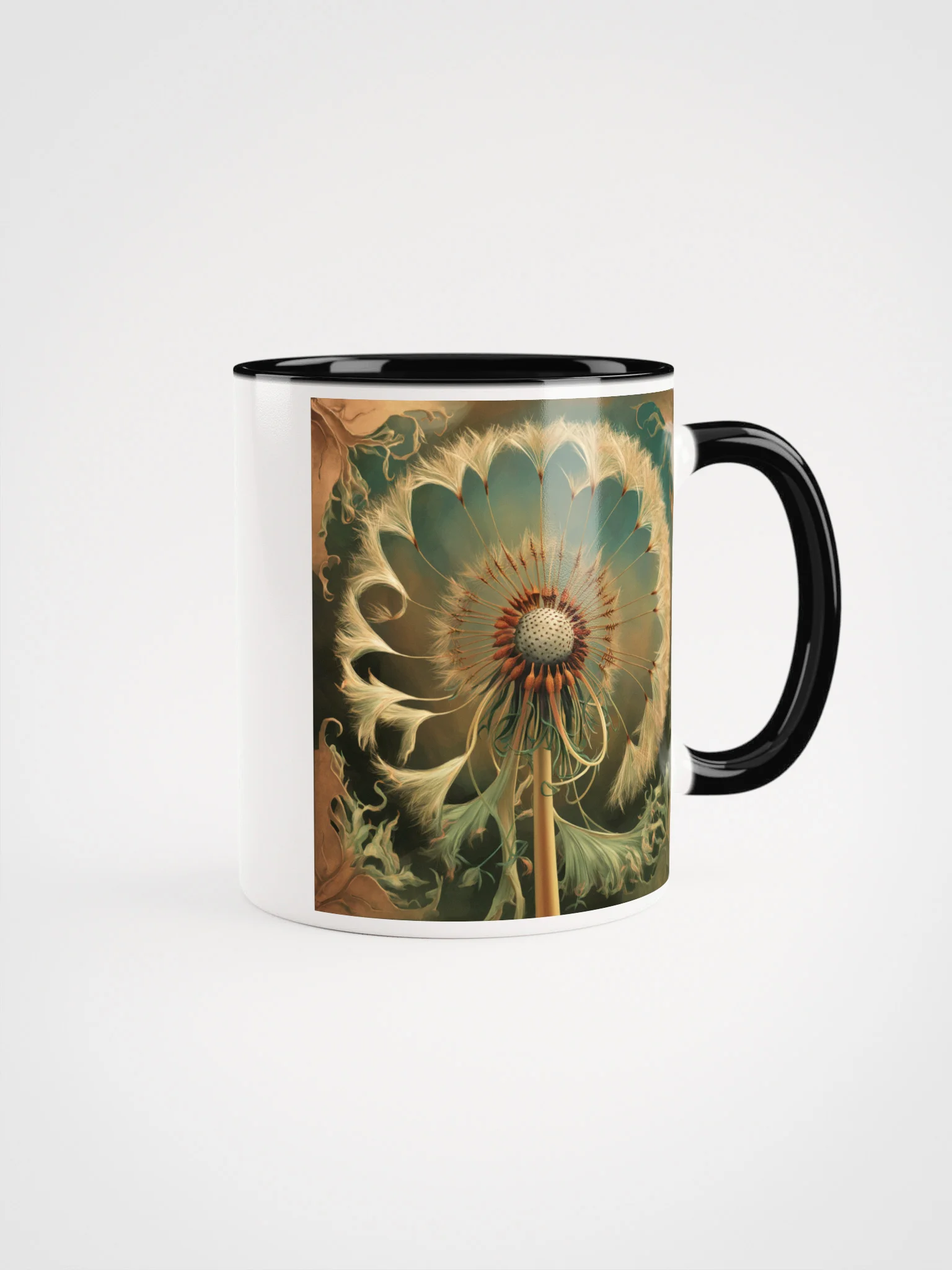 Golden Dandelion Art Nouveau Mug product image (6)