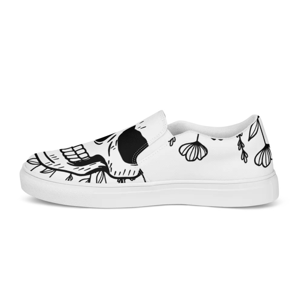 Mens Skull Canvas Slip-Ons product image (5)