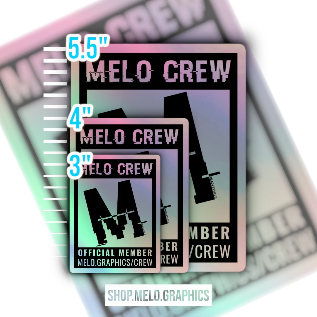 #MeloCrew Official Member - Holographic Sticker | #MadeByMELO product image (3)