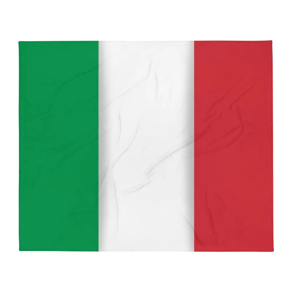Green White Red Flag Colored Throw Blanket product image (2)