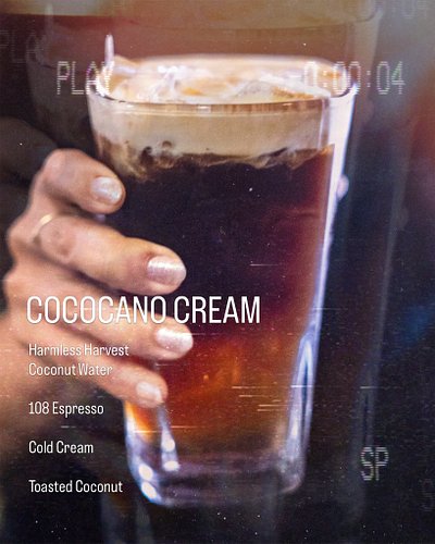 COCOCANO CREAM ••• A twist on the classic iced Americano, we use Harmless Harvest Coconut Water, our house 108 Espresso, plan...
