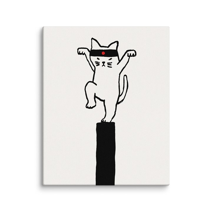 Karate cat canvas art print product image (25)