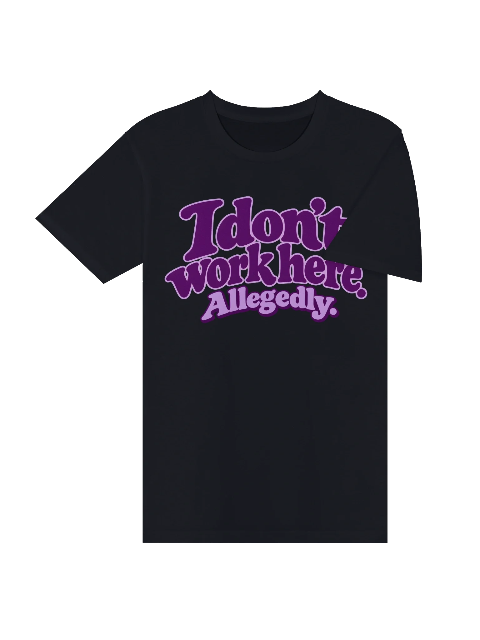 I Don’t Work Here. Allegedly. T-Shirt, Navy, view 4