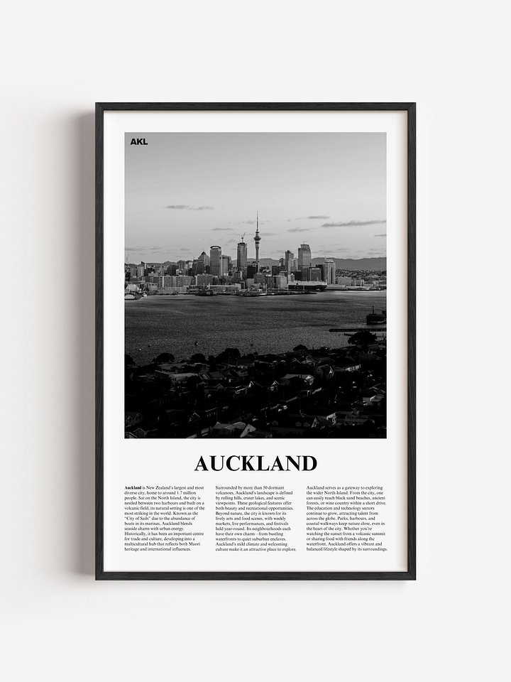 Auckland 01 Newspaper Poster | Framed product image (1)