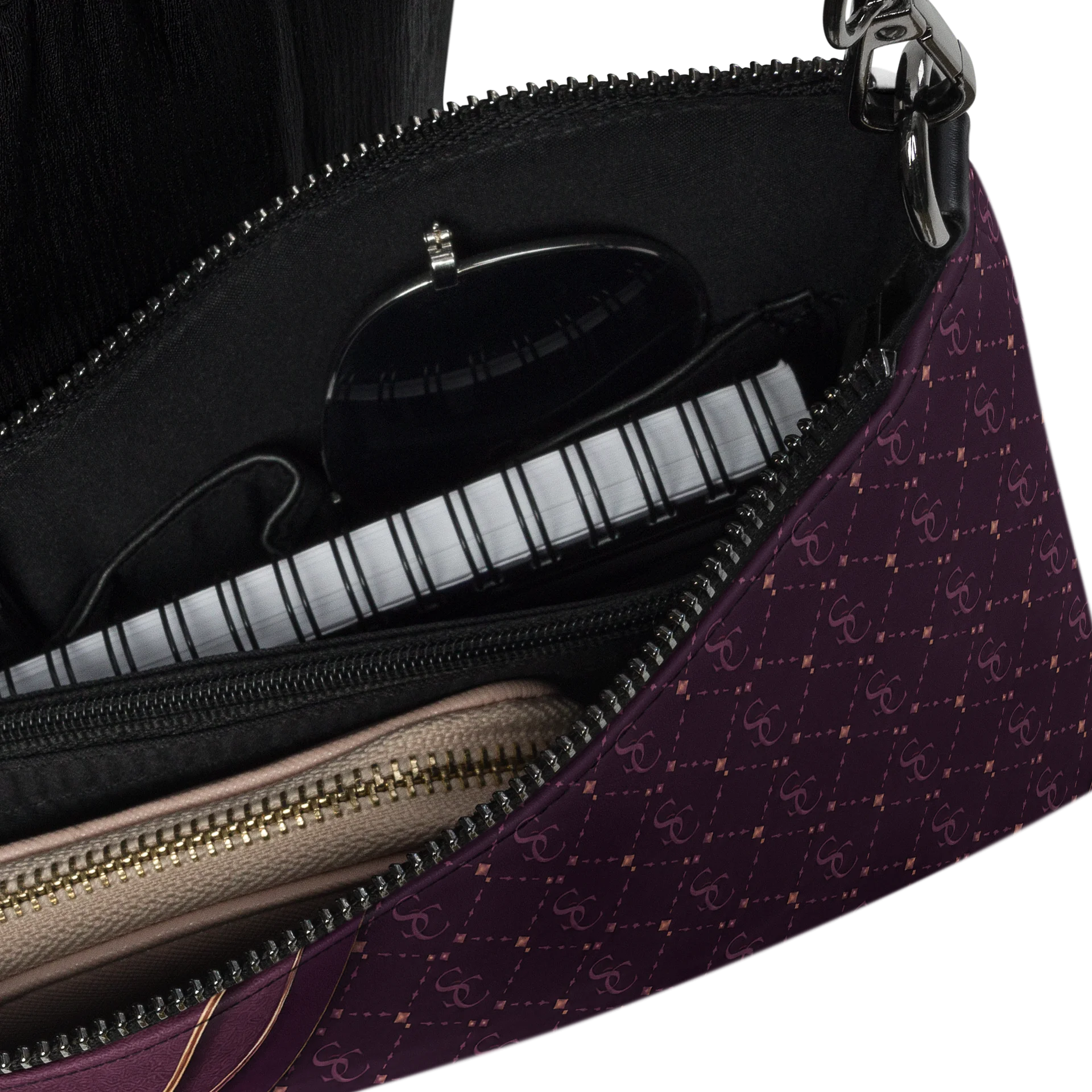 Solace Creations Plum Signature Monogram Crossbody Bag product image (6)