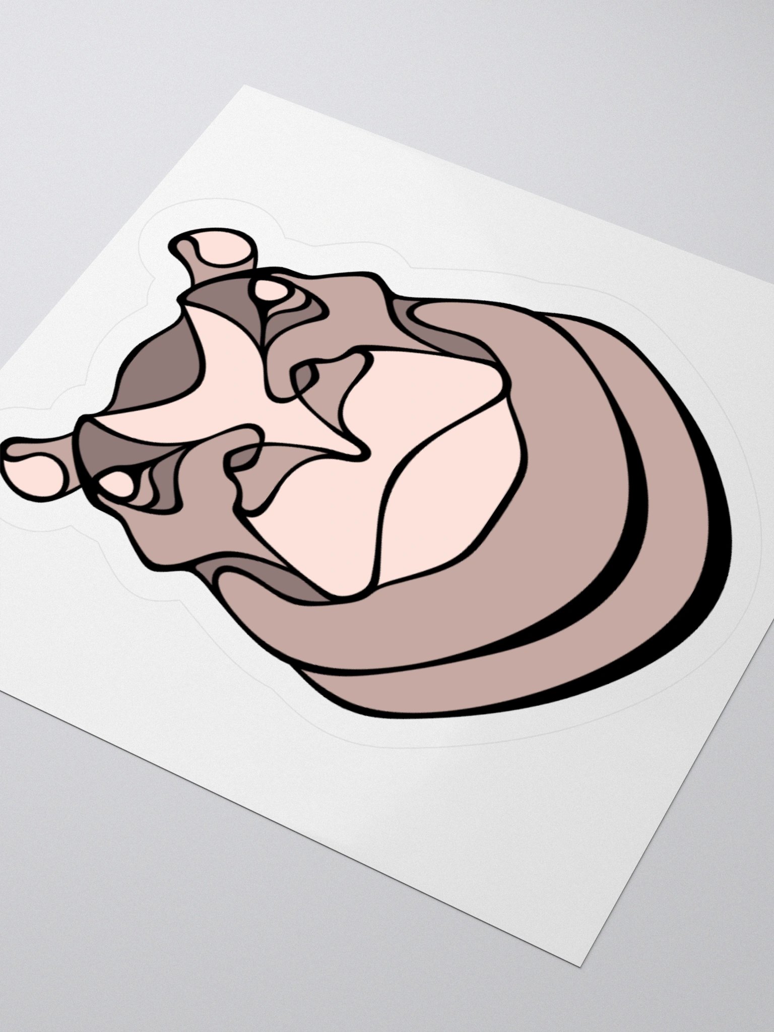 Mighty Hippo - Small/Medium Kiss Cut Sticker product image (3)