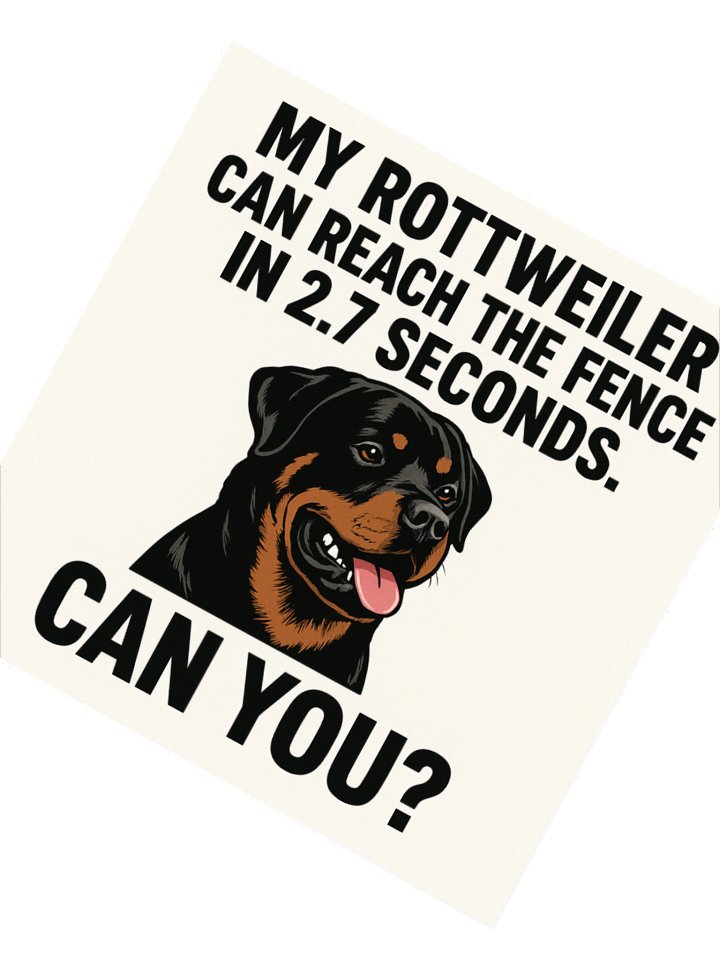 Rottweiler Can Reach The Fence In 2.7 Seconds Sticker product image (4)