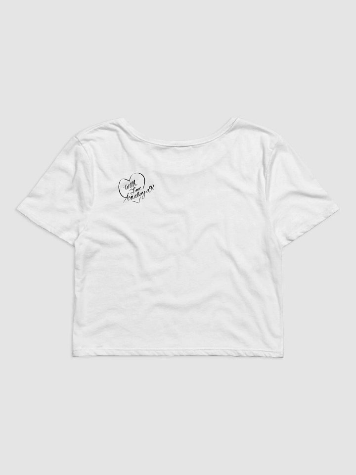 [MATCHING] cyber heart - white baby tee 𓆩🖤𓆪 product image (2)