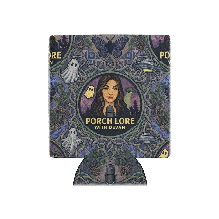 PORCH LORE DEVAN PERIWINKLE MOTH COOZIE CAN COOLER product image (1)