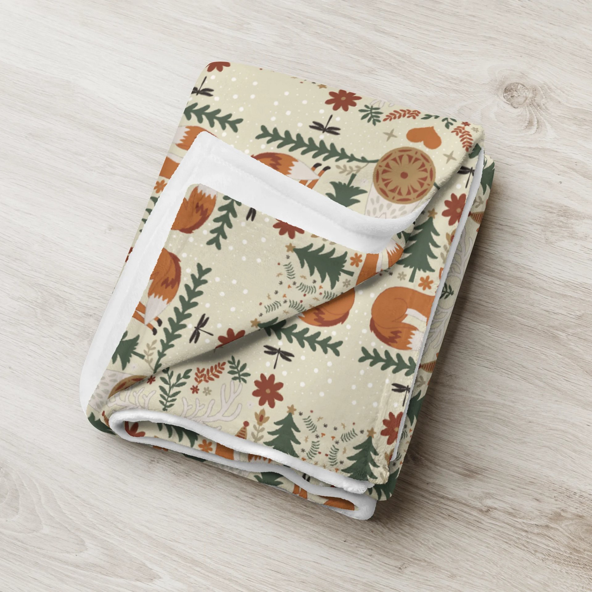 Fox and Stag Throw Blanket product image (3)