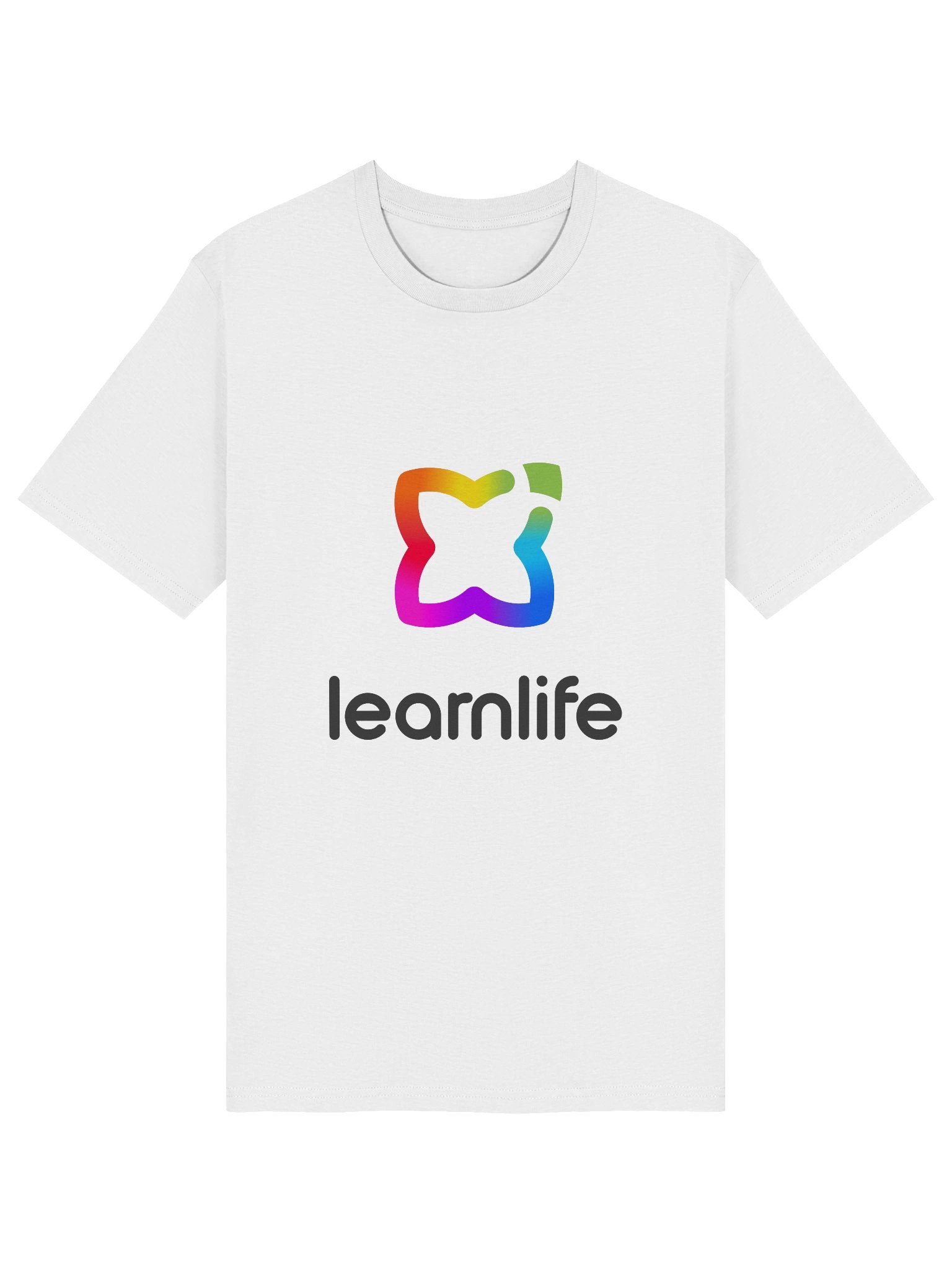 Adult/Teen Tee - Organic - Vertical Logo - Rainbow & Charcoal product image (3)