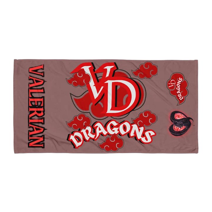 valerian dragons towel (red) product image (1)