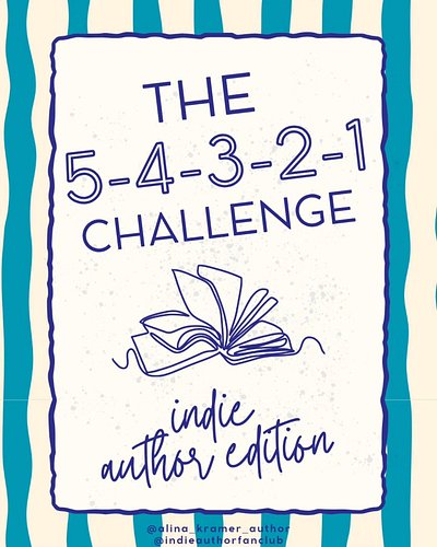 Join me in the @indieauthorfanclub 5-4-3-2-1 Challenge!

5 books (I added movies 😉) that inspire you.
4 items you can't write...
