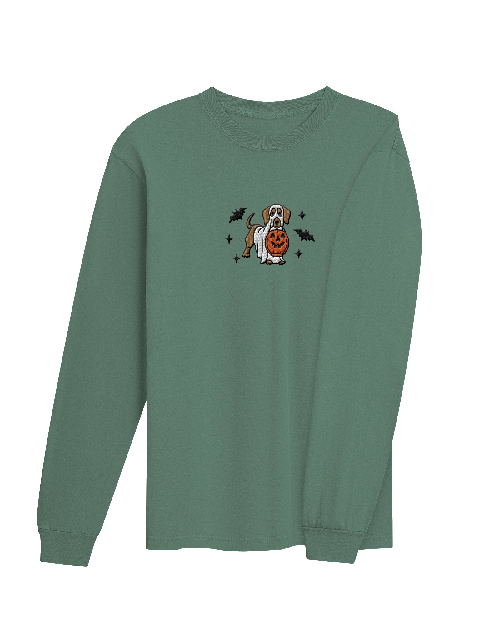 Halloween Dachshund(Brown) Embroidered Long-sleeved T-Shirt product image (7)