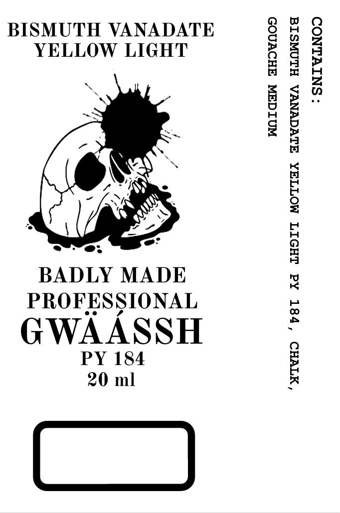 BISMUTH VANADATE YELLOW LIGHT BADLY MADE GWÄÁSSH product image (2)