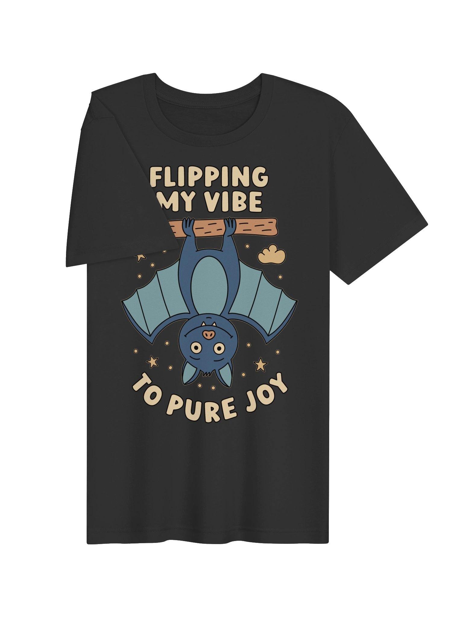 Flipping My Vibe to Pure Joy Cute Silly Funny Bat Unisex T-shirt product image (2)