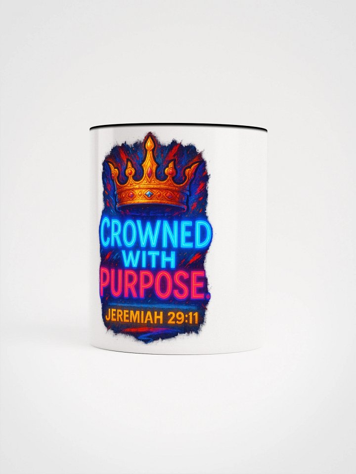 CROWNED WITH PURPOSE — Inner Color Ceramic Mug (Jeremiah 29:11) product image (1)