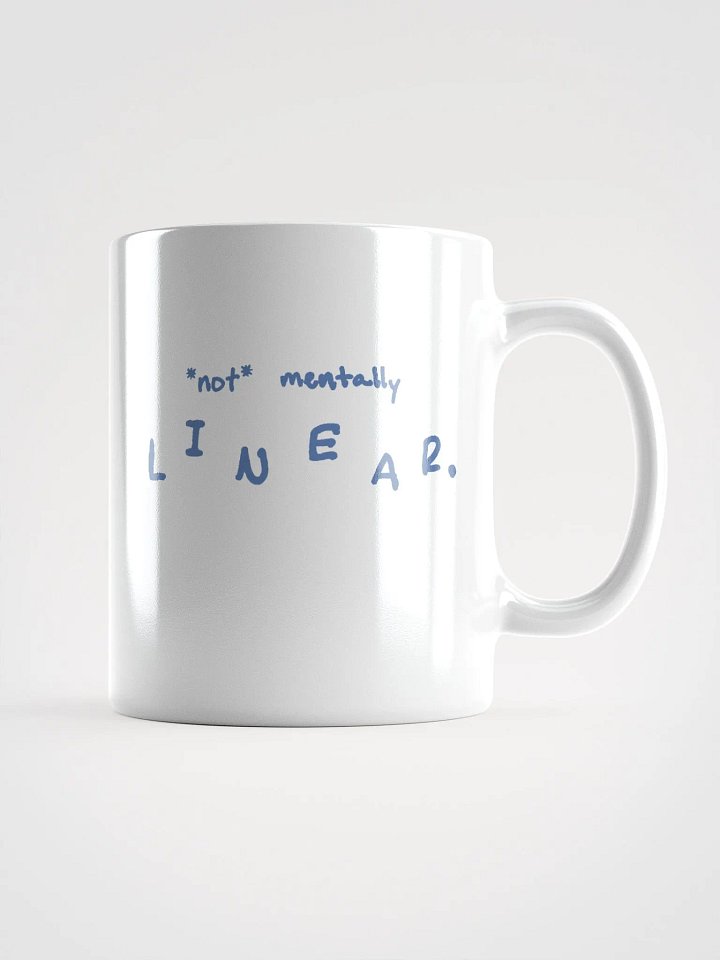 *not* mentally linear (teal design) mug product image (2)