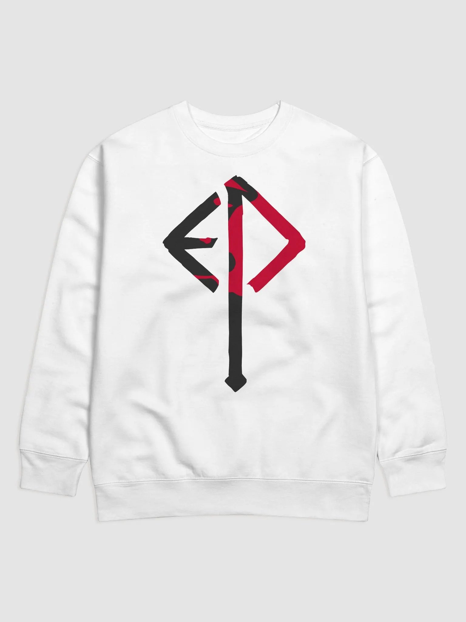 Executioner Sweatshirt: Rune Bloodsplatter (White) product image (1)