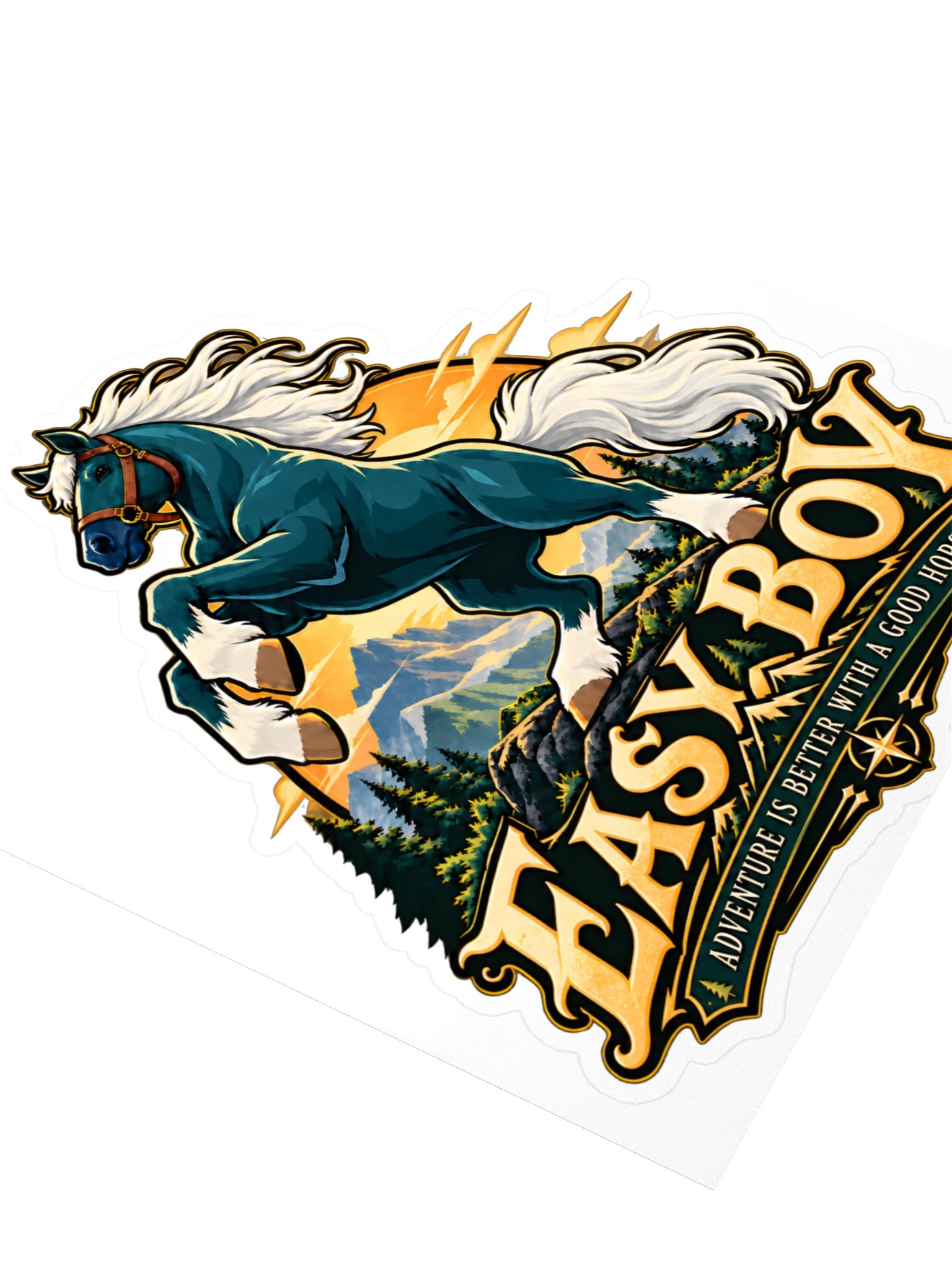 Easy Boy Adventure Kiss-Cut Sticker – 4" × 4" product image (3)