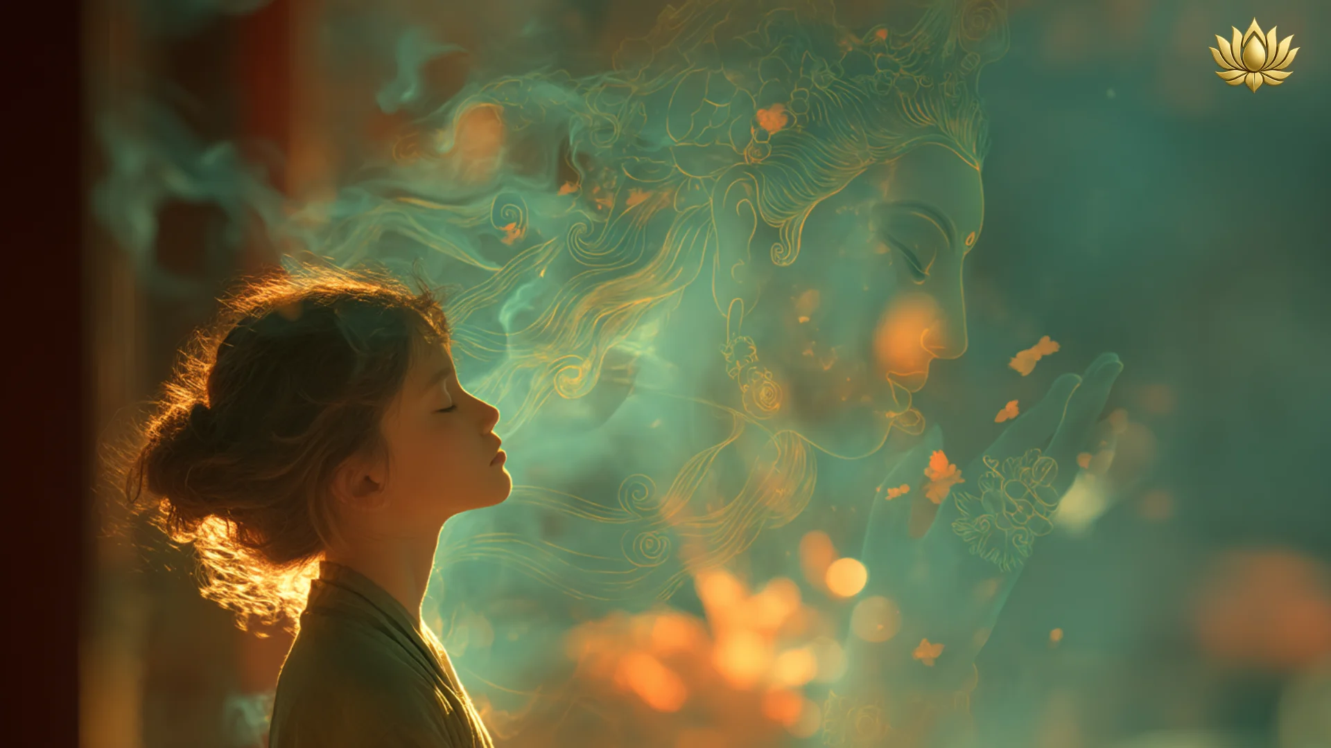 $free祈禱文綠度母 wallpaper download product image (1)