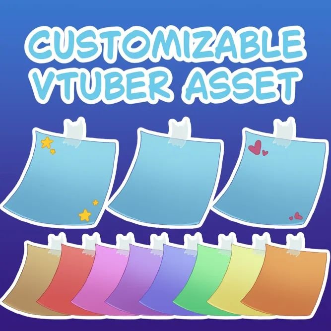 Sticky Note - Customizable Vtuber Asset product image (1)
