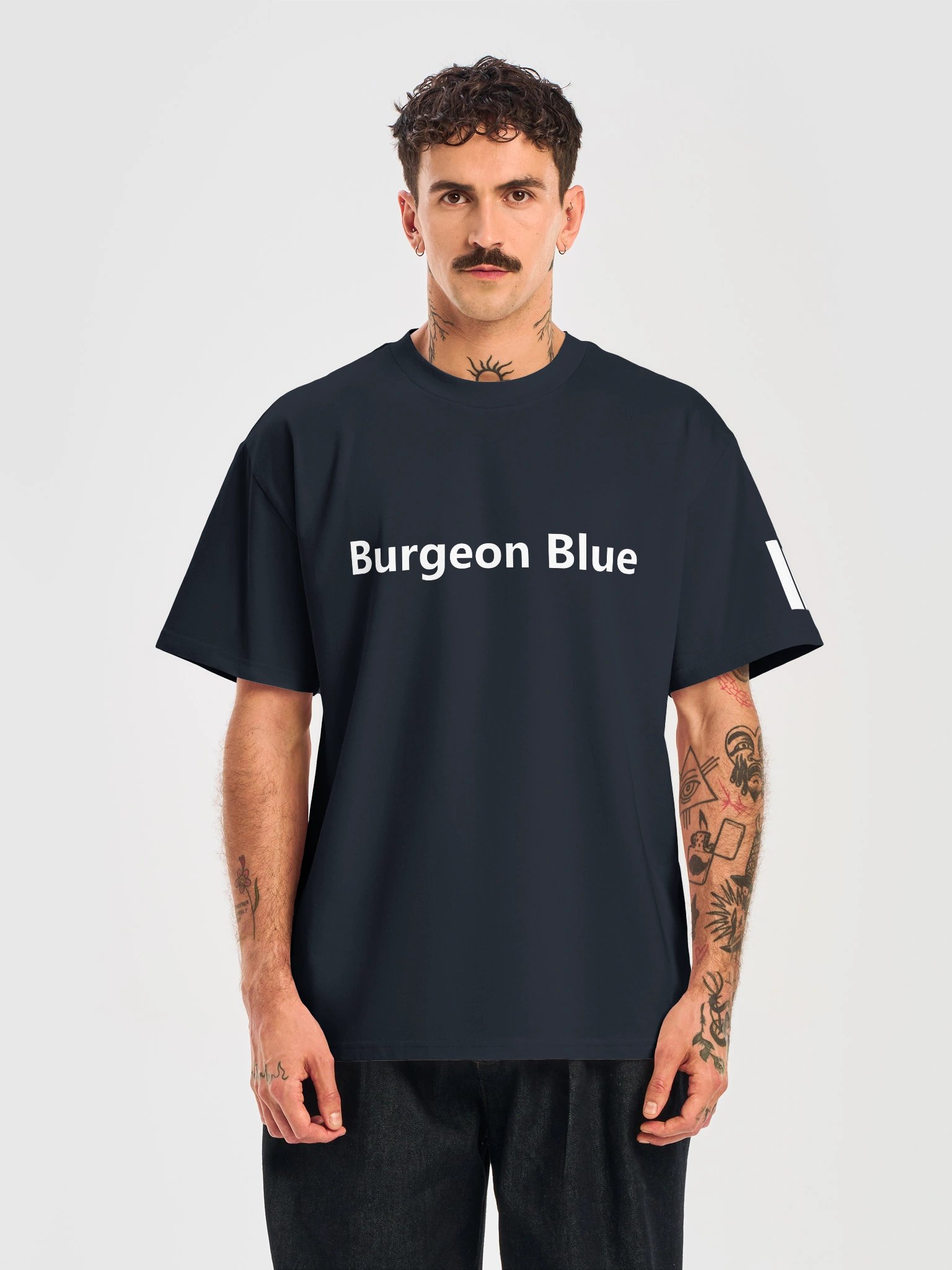 Burgeon Blue - Boxy Organic Tee - Front product image (1)