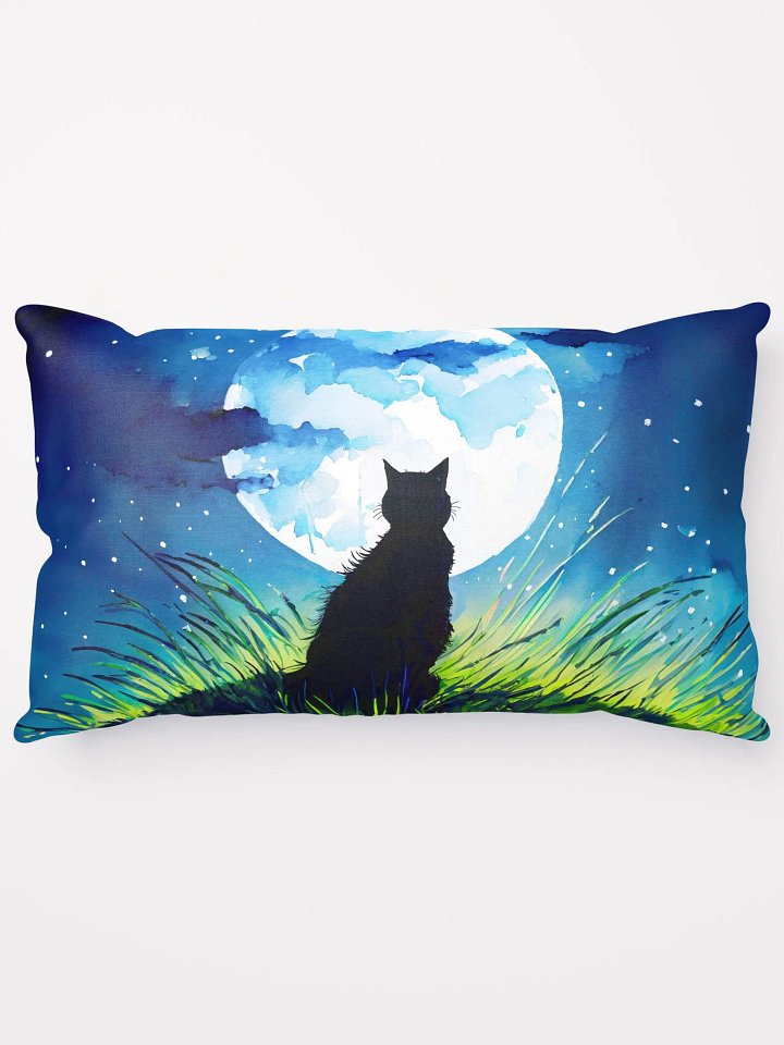 A Cat Sings To The Moon Throw Pillow product image (1)