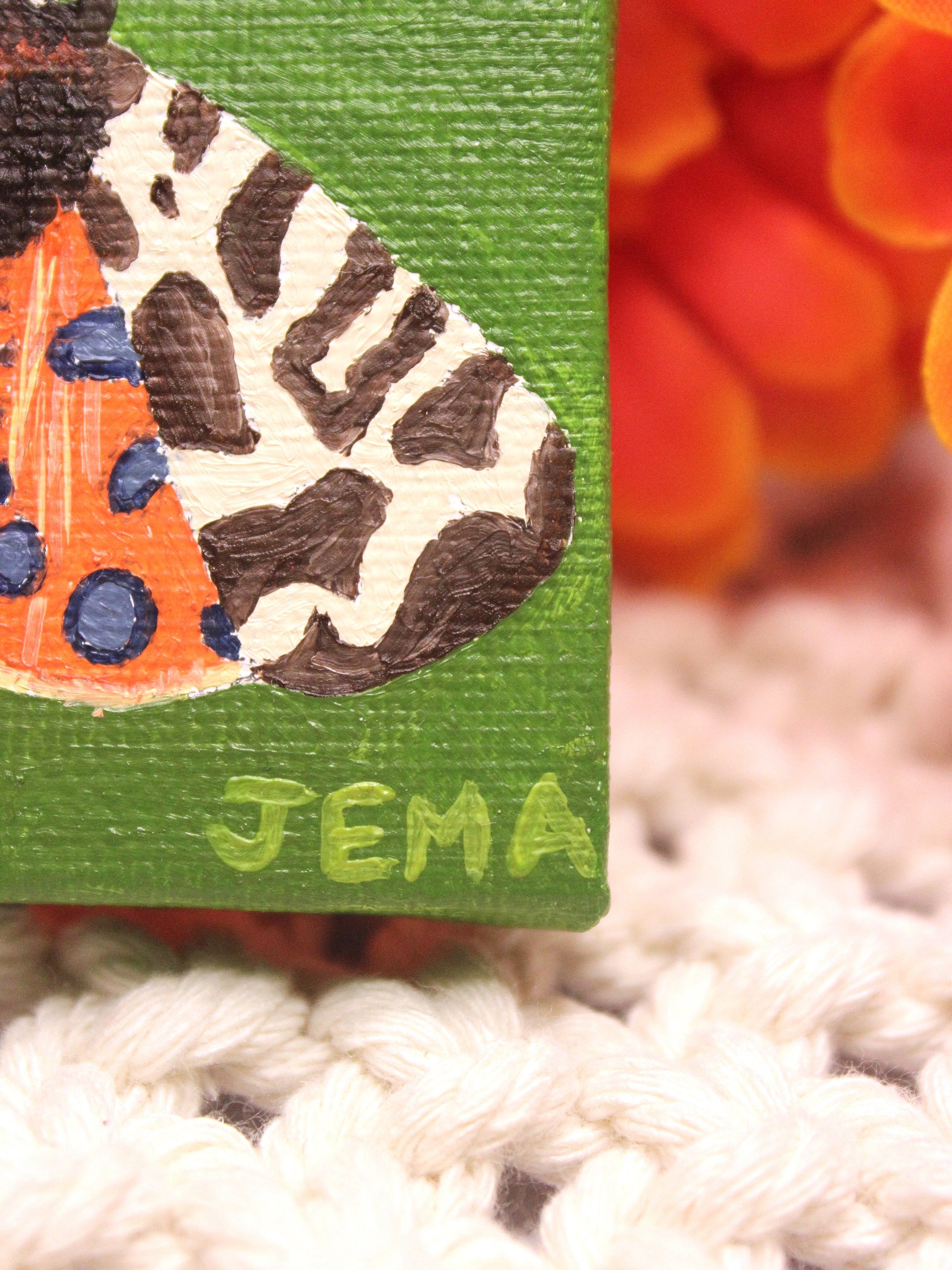 Garden Tiger Moth Mini Oil Painting product image (2)