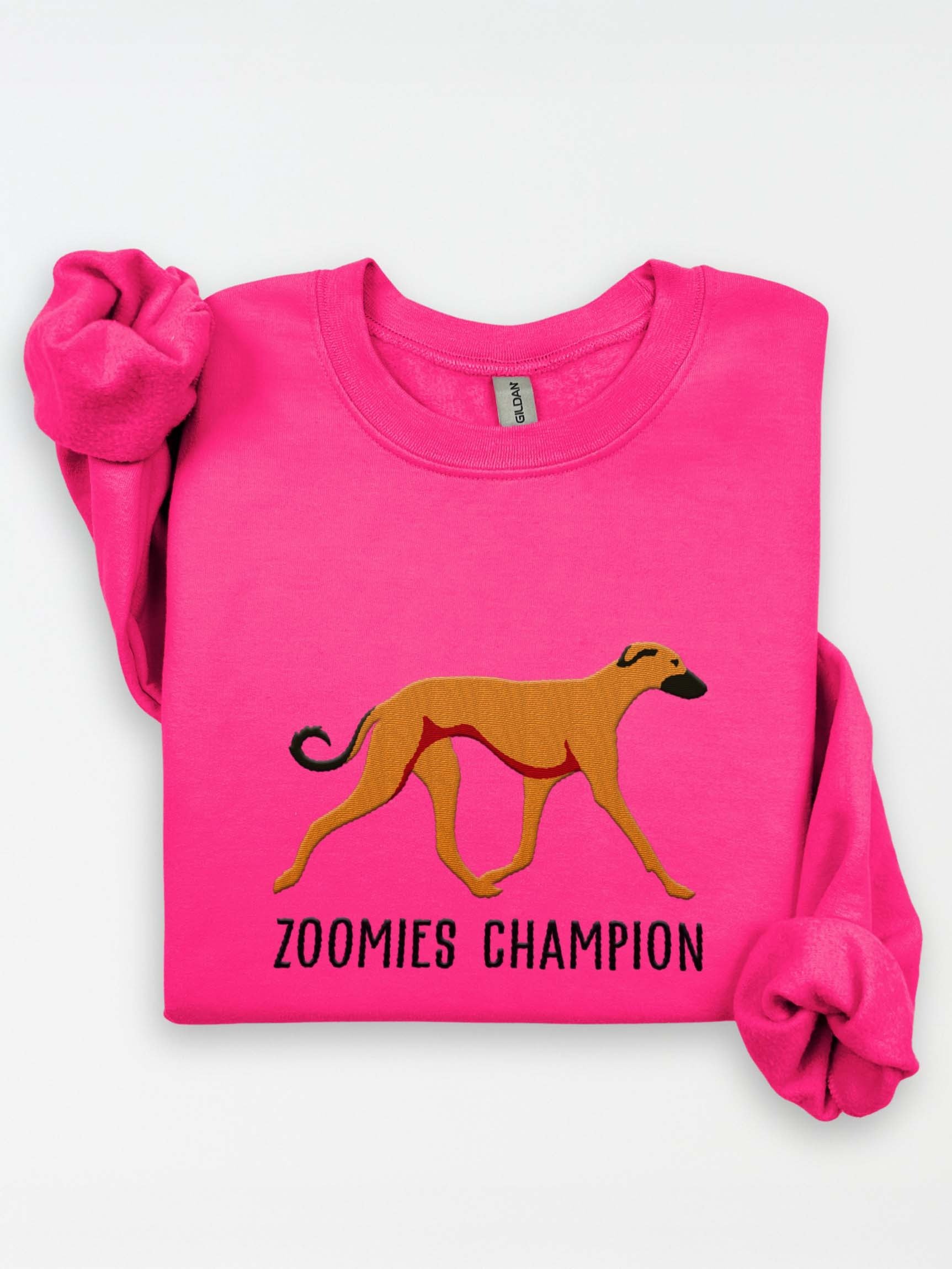 Zoomies Champion Sweatshirt(Embroidered) of a Sloughi(Tan) product image (1)