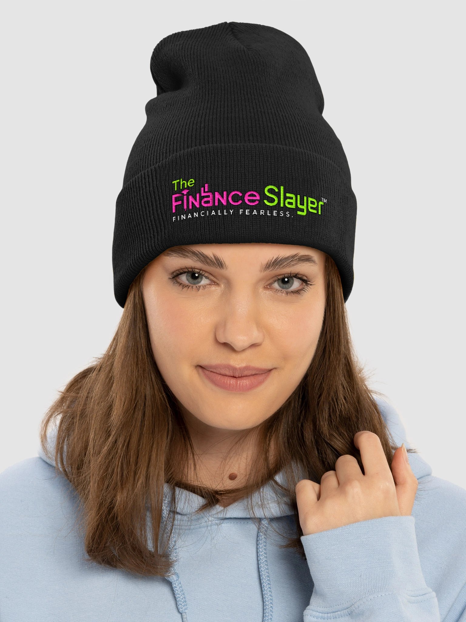 The Finance Slayer™ Cuffed Beanie | Yupoong Premium Knit Beanie | Financially Fearless Winter Hat product image (9)